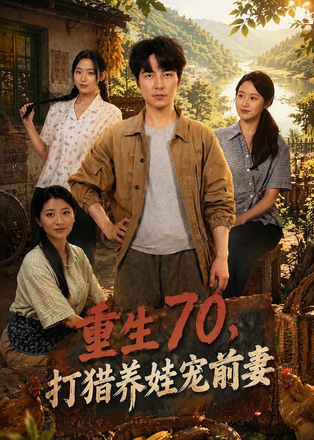 重生70，打猎养娃宠前妻-短剧封面