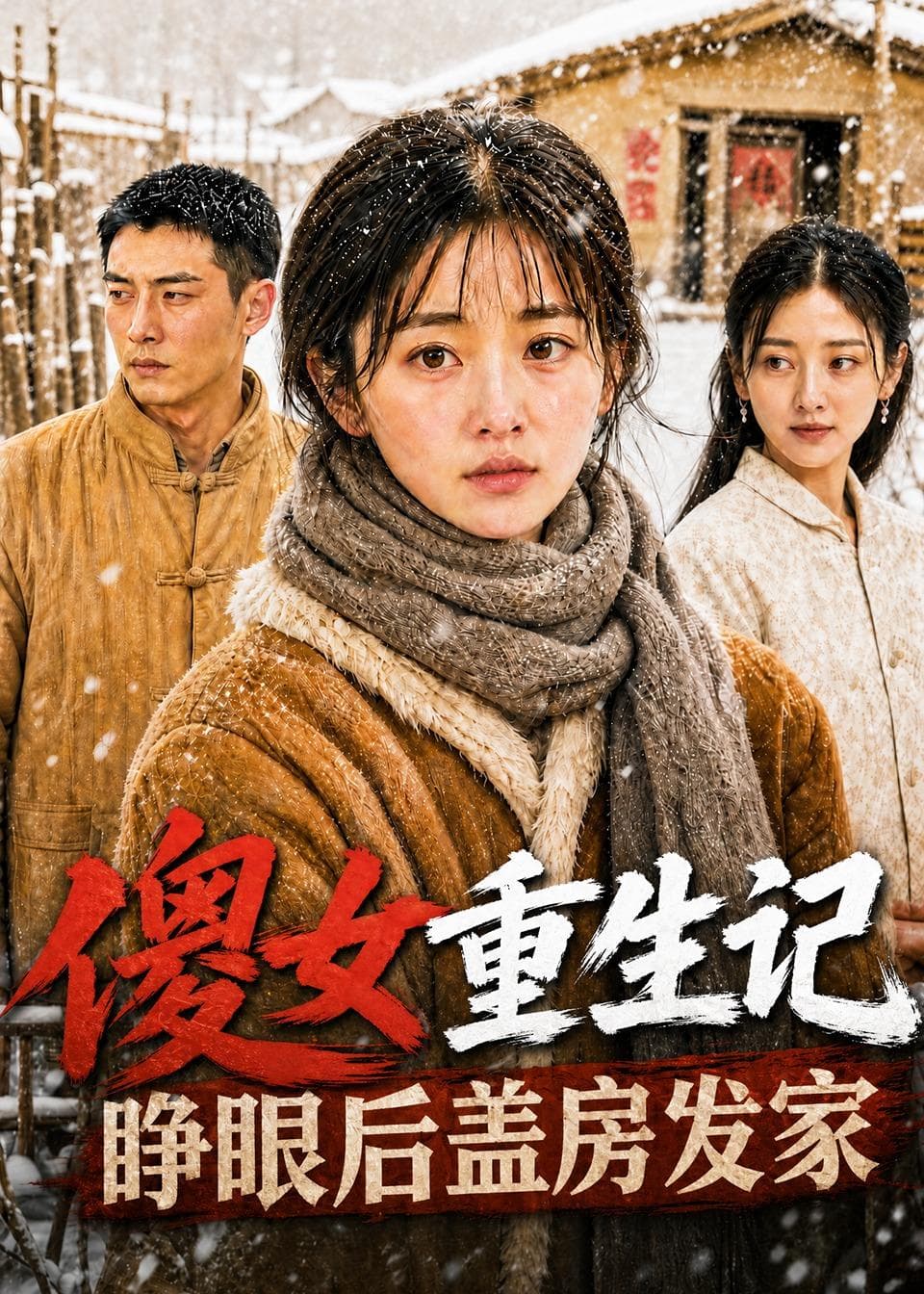 傻女重生记,睁眼后盖房发家-剧集封面