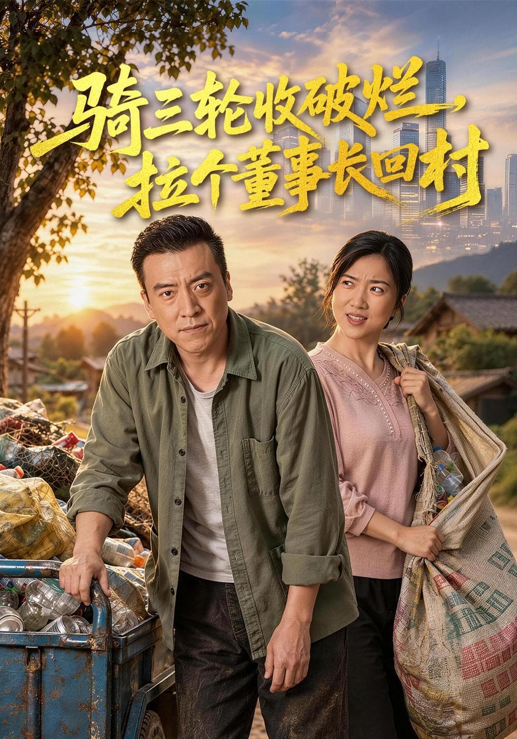 骑三轮收破烂,拉个董事长回村-短剧封面